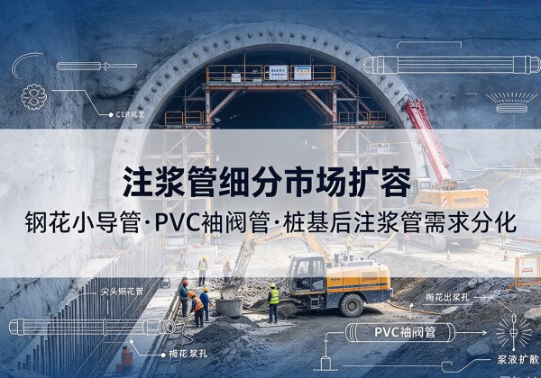 井陉矿注浆管细分市场扩容，隧道钢花小导管、PVC 袖阀管、桩基后注浆管需求分化